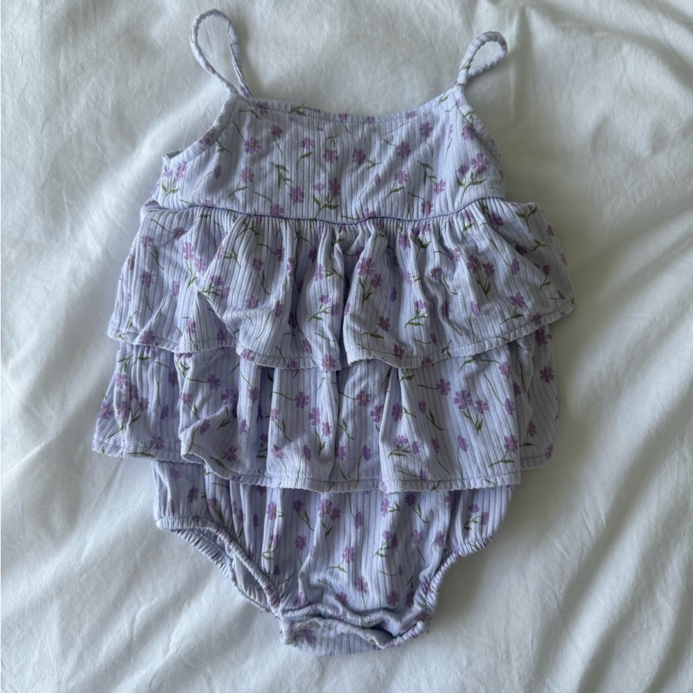 Posh Peanut Lavender Floral Bodysuit